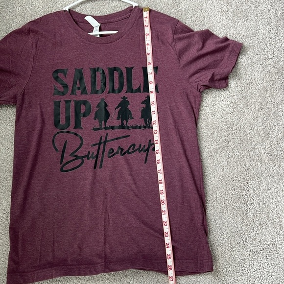 Women’s Short Sleeve Tee Saddle Up Buttercup Size M - Picture 4 of 5
